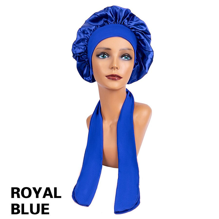 Thumbnail: Cheap Silk Bonnet Satin Bonnet Hair Bonnet Stretch Solid With Wide Ties Satin H
