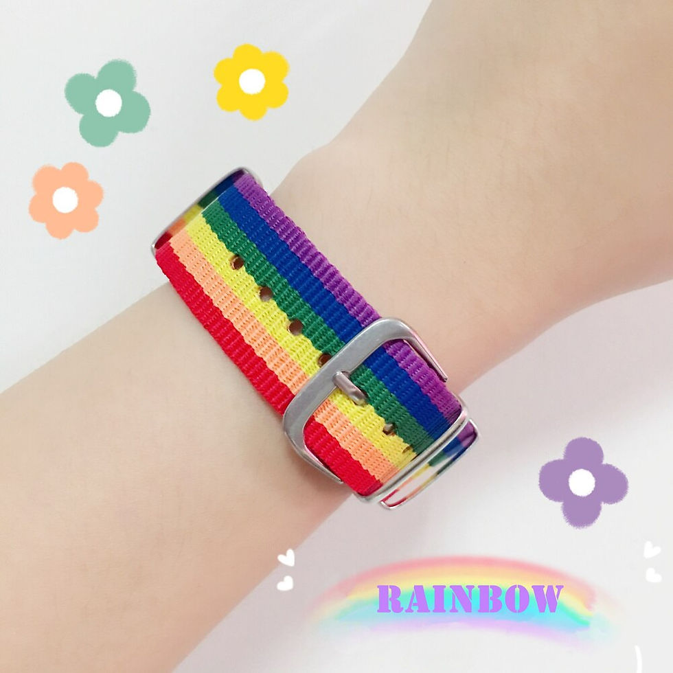 Thumbnail: Fashion Rainbow Bracelet Girl Boy Ladies Rainbow Wristband Bracelet Cotton Line