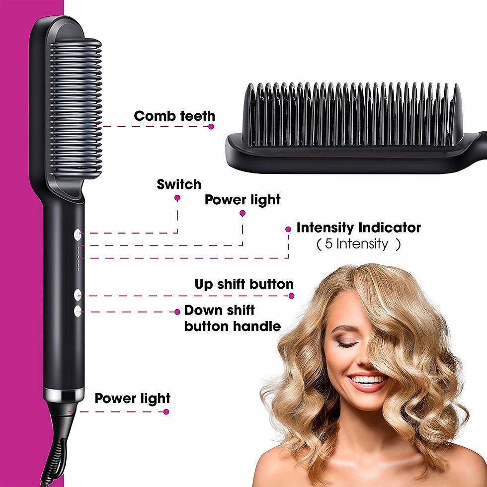 Thumbnail: Hair Straightener Professional Quick Heated Electric Hot Comb Hair Straightener