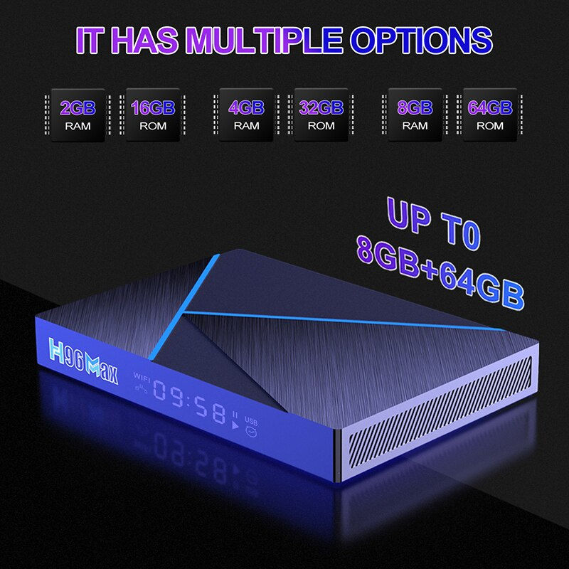 Thumbnail: H96 Max V56 Android12 Smart TV Box RK3566 Quad-Core 4K 2.4G/5G WiFi BT4.0 1000M