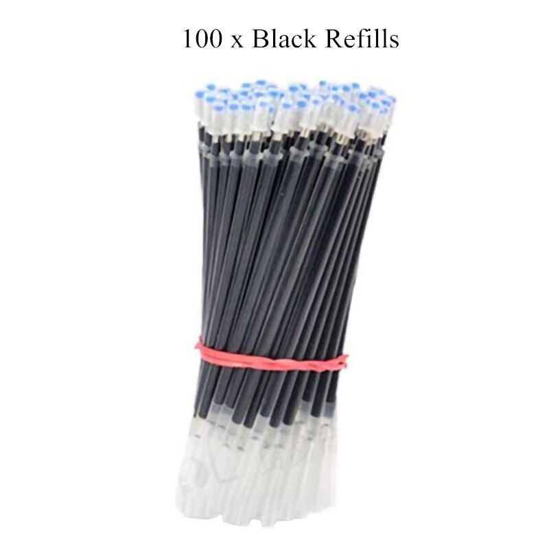 Thumbnail: 3 Gel Pens + 50 Refills Set 0.38mm Black Blue Red Ink Bulk Pens Thin Tip Journa