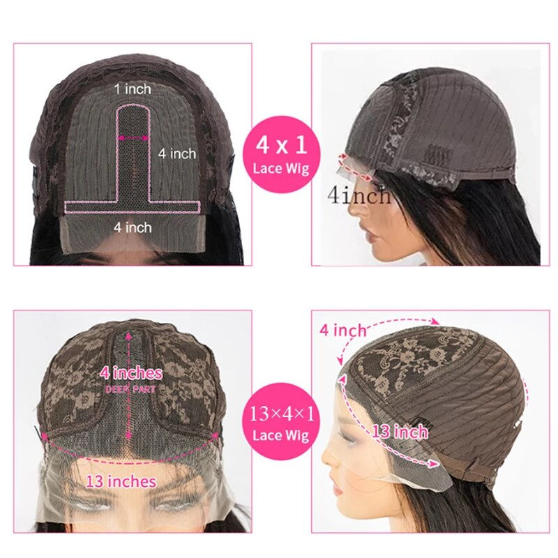 Thumbnail: Ginger Brown Wig Synthetic Lace Wigs For Women Lace T Part Glueless Pre Plucked
