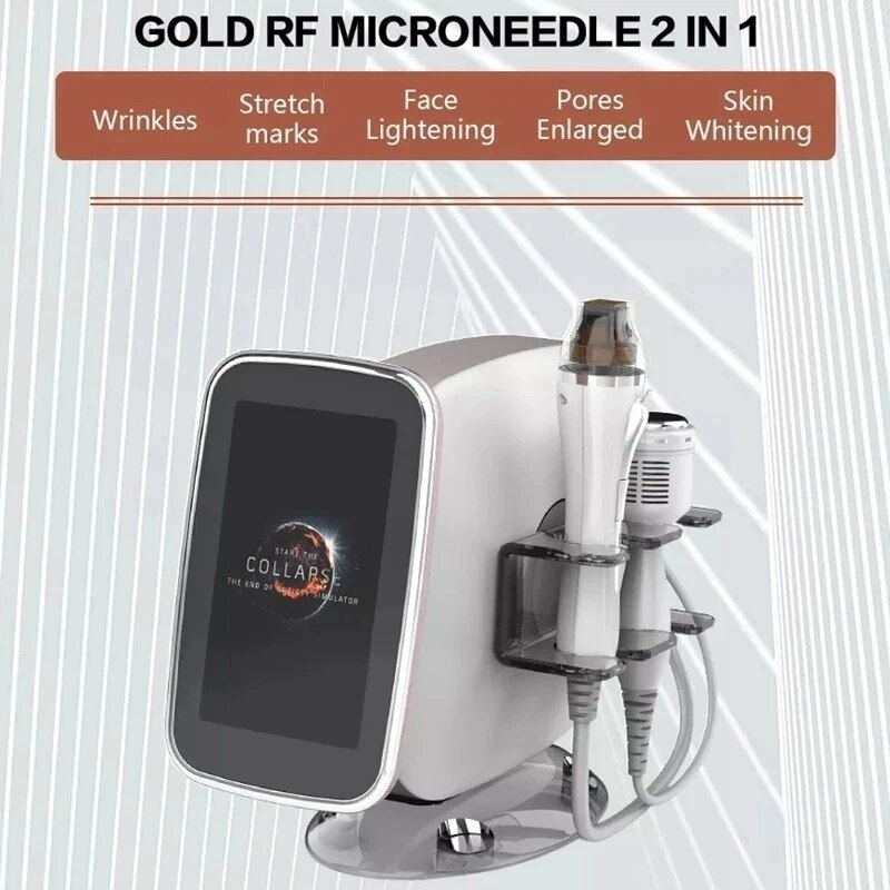 Portable Fractional RF Microneedle Machine Radio Frequency Gold Micro Needle Sk