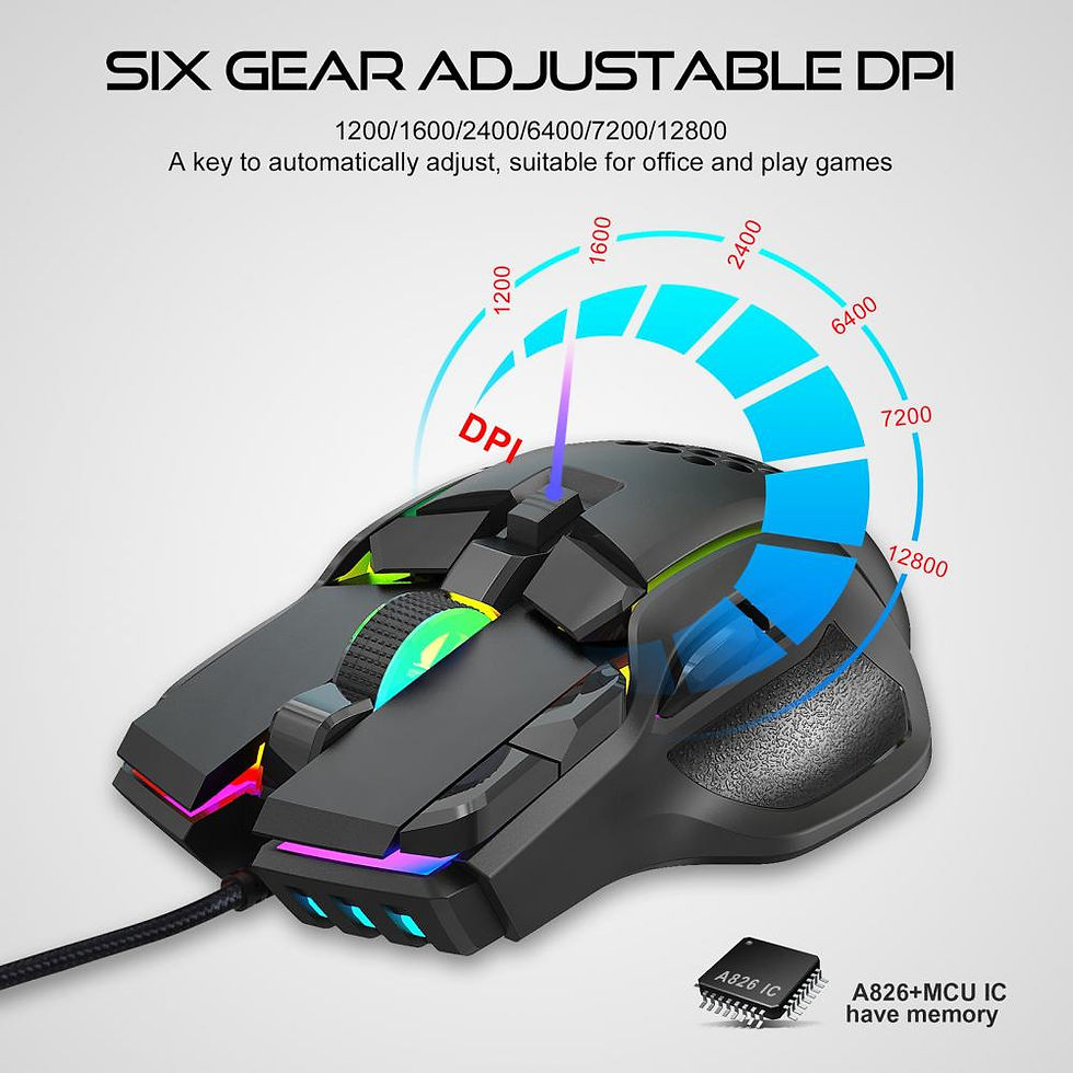 Thumbnail: USB Mouse  Professional Optical Computer Accessories  13 Light Modes Wired Gami