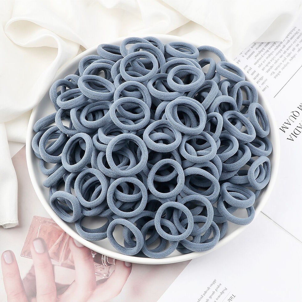 Thumbnail: 200PCS/Set Elastic Kids Basic Hair Bands Tie 3cm Dark Colors Headwear Don't Hur