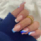 Thumbnail: 24pcs French Style False Nails Glitte Design Fake Nail Patch Mid Length Coffin 