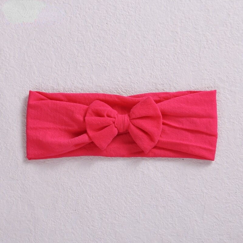 Thumbnail: Soft Nylon Baby Headband Newborn Baby Girl Bow Headbands Elastic Hairbands Chil