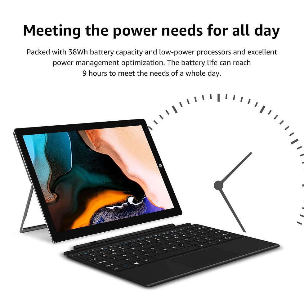 Thumbnail: CHUWI UBook X 12" Gaming Tablet+KeyBoard,256G SSD 8G ROM,Windows 11,intel Core 