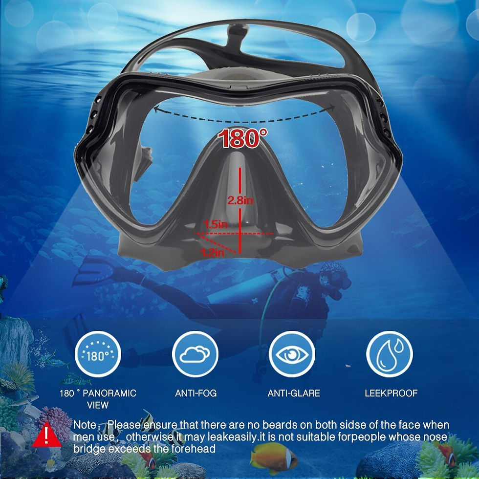 Thumbnail: Diving Mirror Breathing Tube Set for Men and Women New Adult Large Frame Silico