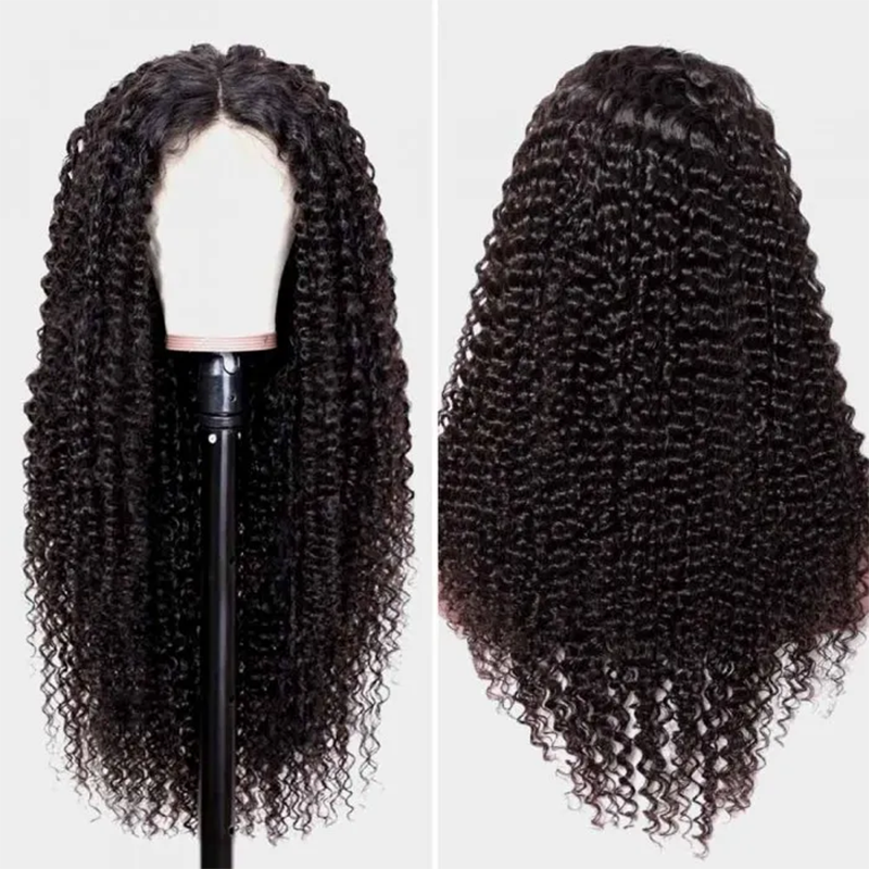 99J Red Kinky Curly Synthetic Lace Wigs For Women Pre Plucked With Baby Hair La