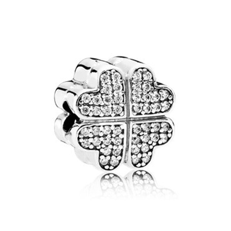 Thumbnail: 2Pcs New Hot Sale Silver Color Feather Star Hollow Heart Star Beads Fit Origina