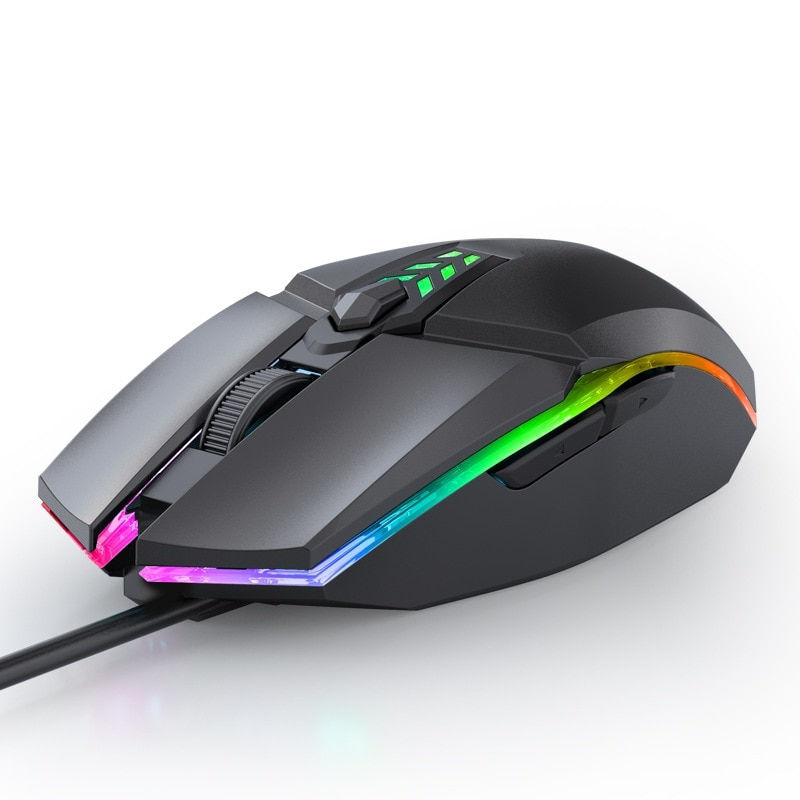 Thumbnail: Wired Gaming Mouse 1600 DPI Optical 6 Button USB Mouse With RGB BackLight Mute 