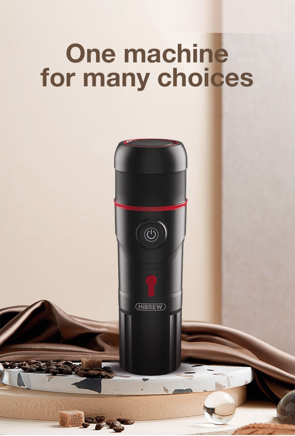 Thumbnail: HiBREW Portable Coffee Machine for Car & Home,DC12V  Expresso Coffee Maker Fit 