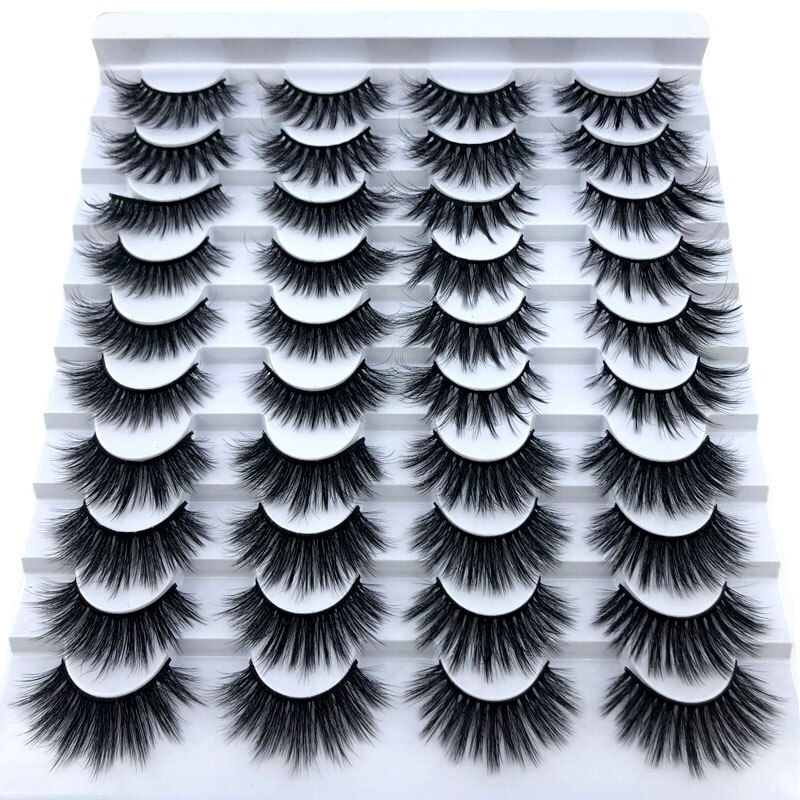 Thumbnail: Mink eyelashes 3d mink hair eyelashes 20 pairs long makeup 3d faux nature fake 