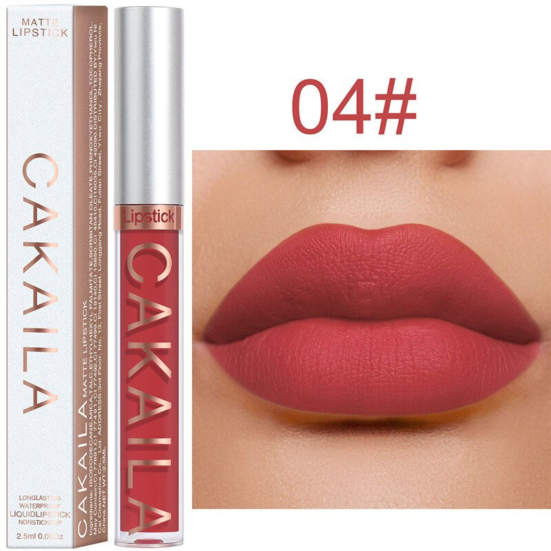 Thumbnail: Matte Velvet Lip Glaze Waterproof Long Lasting Not EasyTo Fade Lip Gloss Silky 