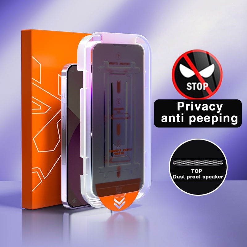 Thumbnail: New 8K Oleophobic Coating Dust free Installation Screen Protector For iPhone 14