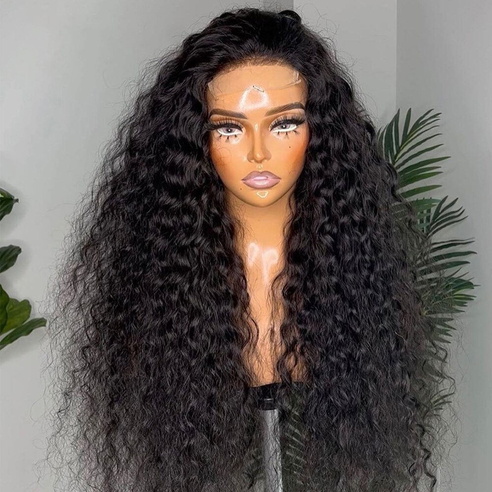 Soft Kinky Curly 180 Density Natural Looking Lace Front Wig for Black Women 26"