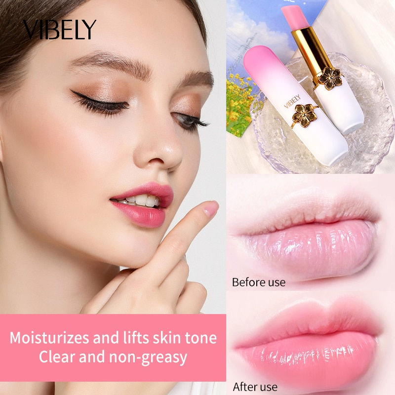 Thumbnail: Long Lasting Temperature Color Changing Lip Balm Smooth Fruit Lipstick Gloss Mo