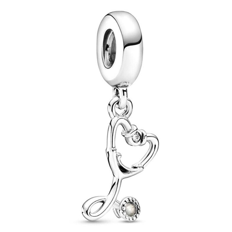 Thumbnail: 2Pcs New Hot Sale Silver Color Feather Star Hollow Heart Star Beads Fit Origina
