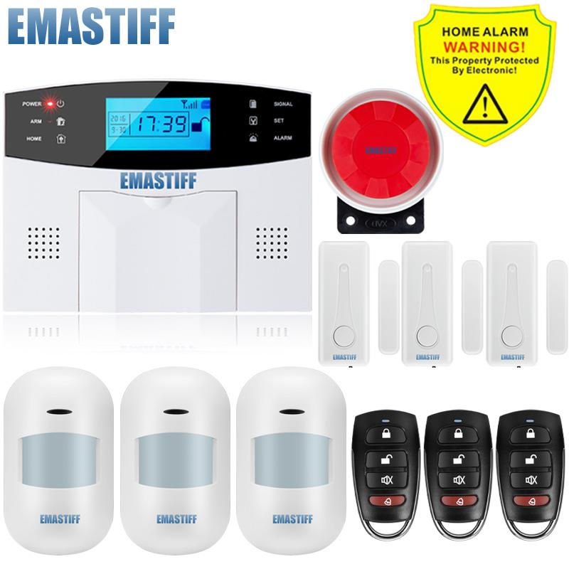 Thumbnail: Built-in antenna Door Sensor PIR Motion Detector Wireless LCD GSM SIM card Hous