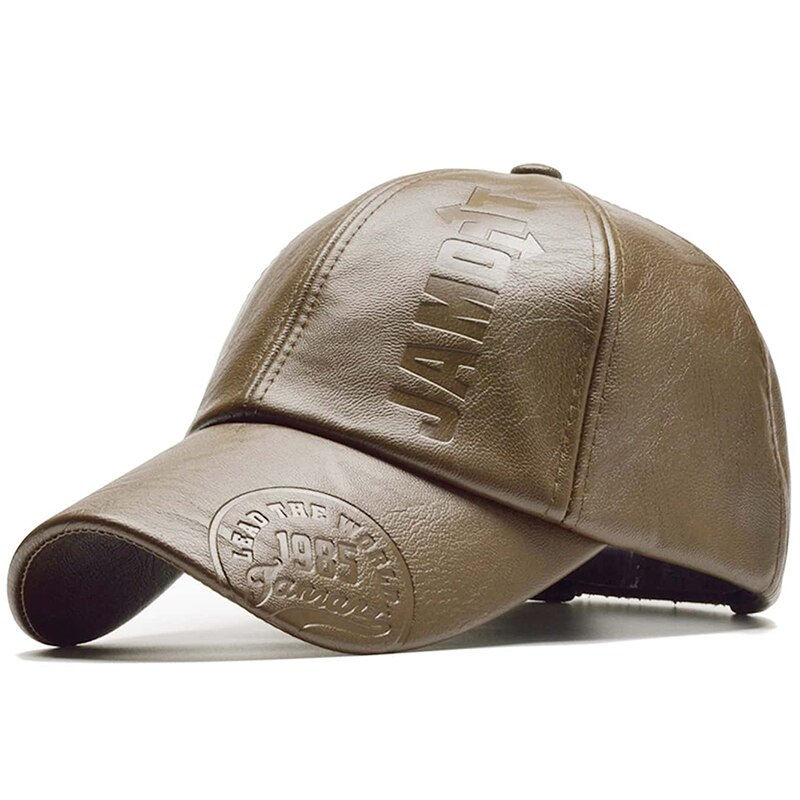 Thumbnail: Pu Leathe Letter Printing Baseball Caps Spring and Autumn Outdoor Adjustable Ca
