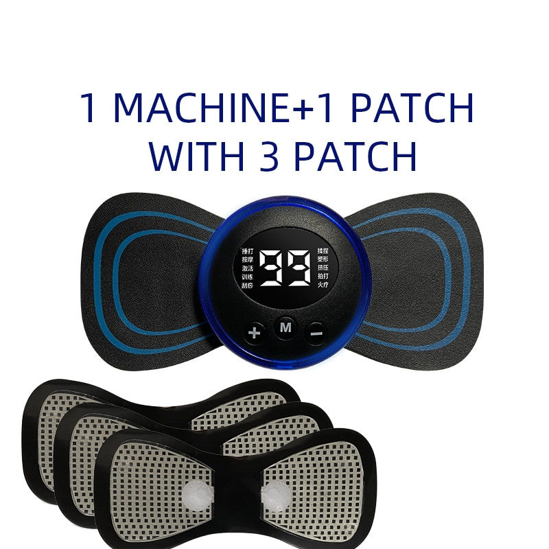 Thumbnail: LCD Display EMS Neck Stretcher Electric Massager Cervical Vertebra Massage Patc