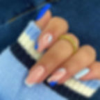 Thumbnail: 24pcs French Style False Nails Glitte Design Fake Nail Patch Mid Length Coffin 