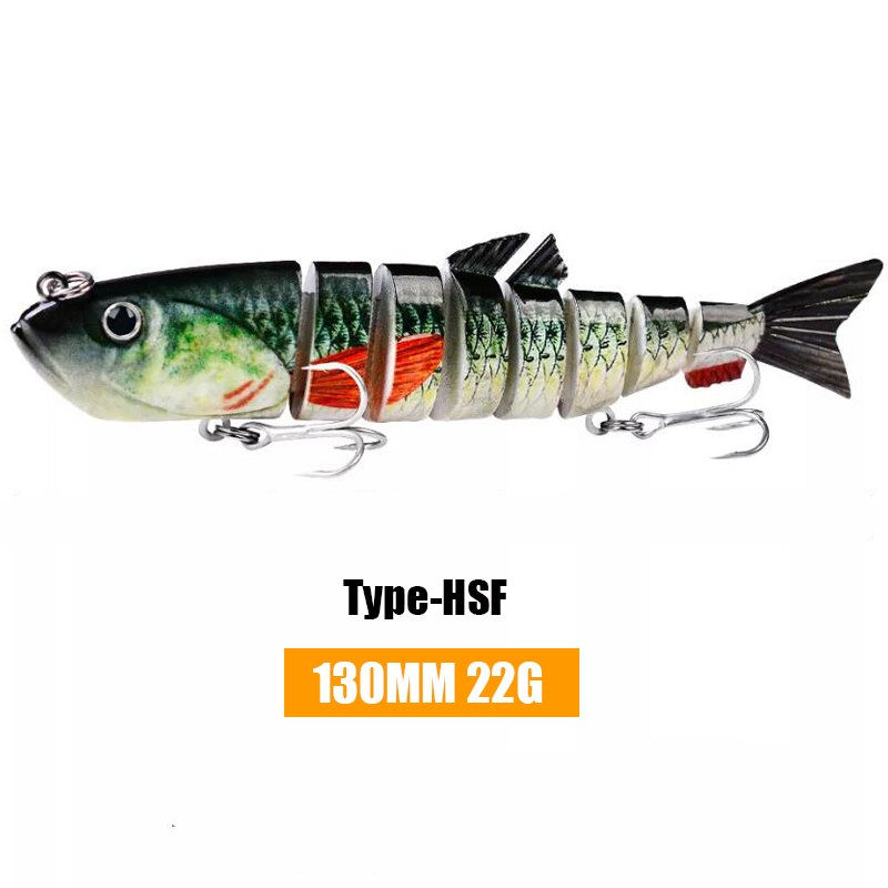 Thumbnail: 10/14cm Sinking Wobblers Fishing Lures Jointed Crankbait Swimbait 8 Segment Har
