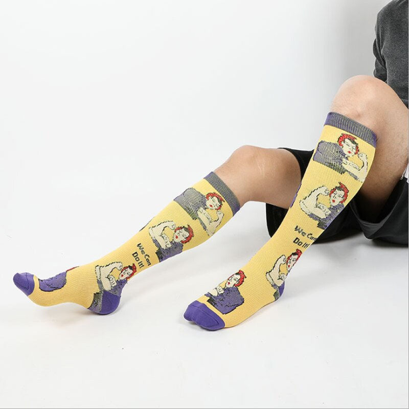 Thumbnail: 2022 New Cartoon Anime Pattern Compression Socks Unisex Outdoor Running Stockin
