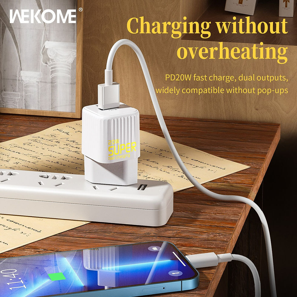 Miniaturbild: WEKOME PD20W Mobile Phone Charger USB A+C Port Suitable for IPhone14 13 12 Pro 