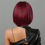 الصورة المصغرة: Short Wine Red Bob Wigs For Women Burgundy Bob Wigs With Thick Bangs Heat Resis