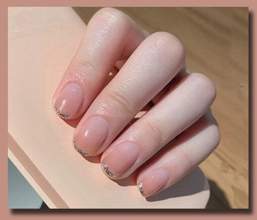 Thumbnail: 24pcs Rhinestone Design Fake Nails Sparkling Aurora False Nails Ballerina Weara