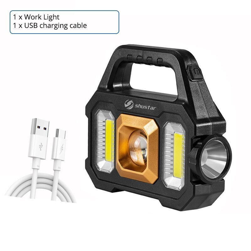 Thumbnail: High Power Led Flashlights Rechargeable Camping Work Light Multi Functional Por