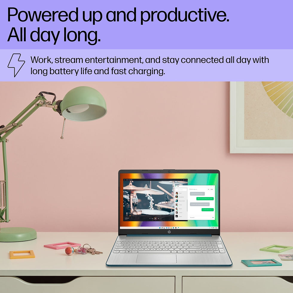 Thumbnail: HP 15.6" Laptop, Intel Core i3-1115G4, 8GB RAM, 256GB SSD, Spruce Blue, Windows