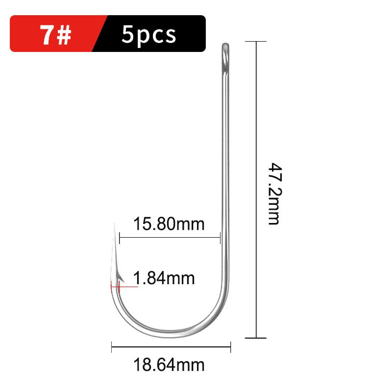 Miniature : FTK High Carbon Carp Fishing Hooks Barbed Sharp 2#-10# Fishhook with Eye for Sn