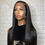 Thumbnail: Preplucked Glueless Black 26 Inches 180%Density Straight Lace Front Wig With Ba