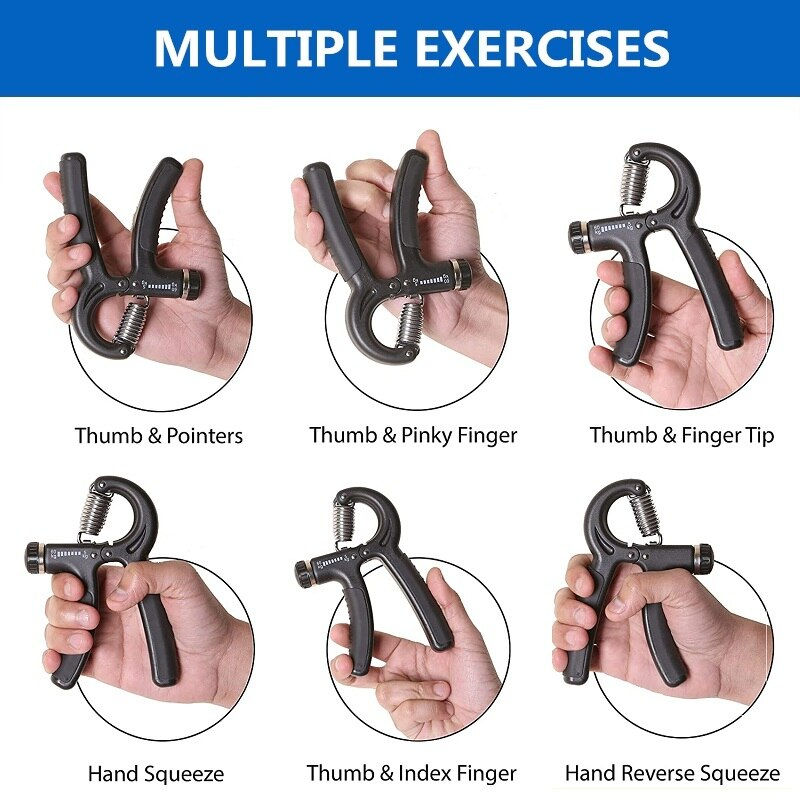 Thumbnail: R Shaped Spring Grip Professional Wrist Strength Arm Muscle Finger Rehabilitati