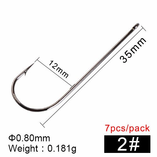 Thumbnail: FTK Carp Fishing Barbed Fish Hook Size 2-18# 7 Pcs - 80 Pcs Super Needle Point 