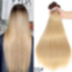 Thumbnail: 613 Honey Blonde Straight Hair Bundles Ombre Hair Extension 30 32 34 36Inch Sup