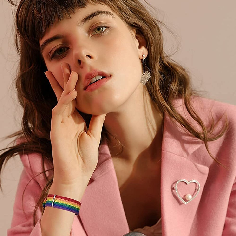 Thumbnail: Fashion Rainbow Bracelet Girl Boy Ladies Rainbow Wristband Bracelet Cotton Line
