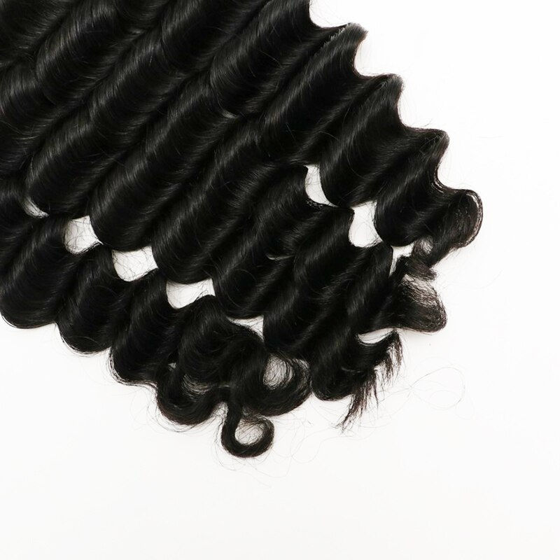 Thumbnail: Deep Wave Tape In Extensions 100% Human Hair Deep Curly Tape in Extensions Blac