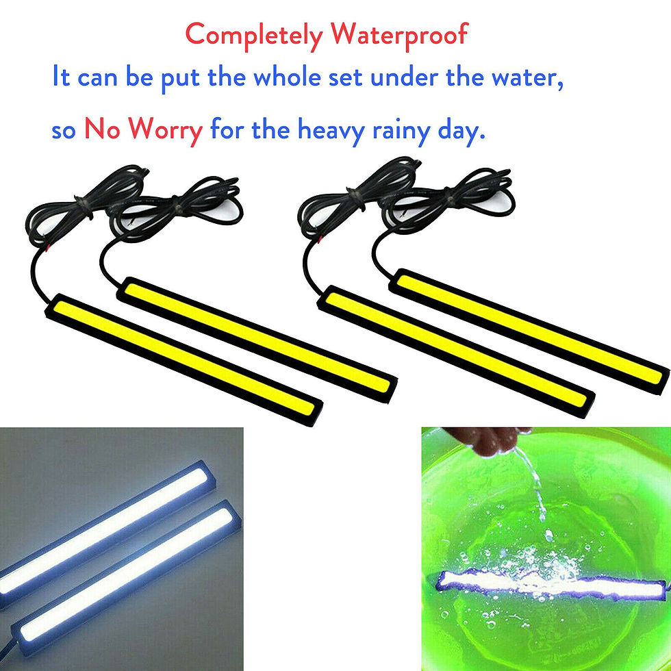 Thumbnail: 1Pcs Ultra Thin Bright LED COB Strip DC 12V DRL Lamp Day Time Running Driving L