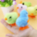 Thumbnail: 1PC Pet Cat Toys Plush Clockwork Chicken Toys Walking Hopping Cute Creative Fun
