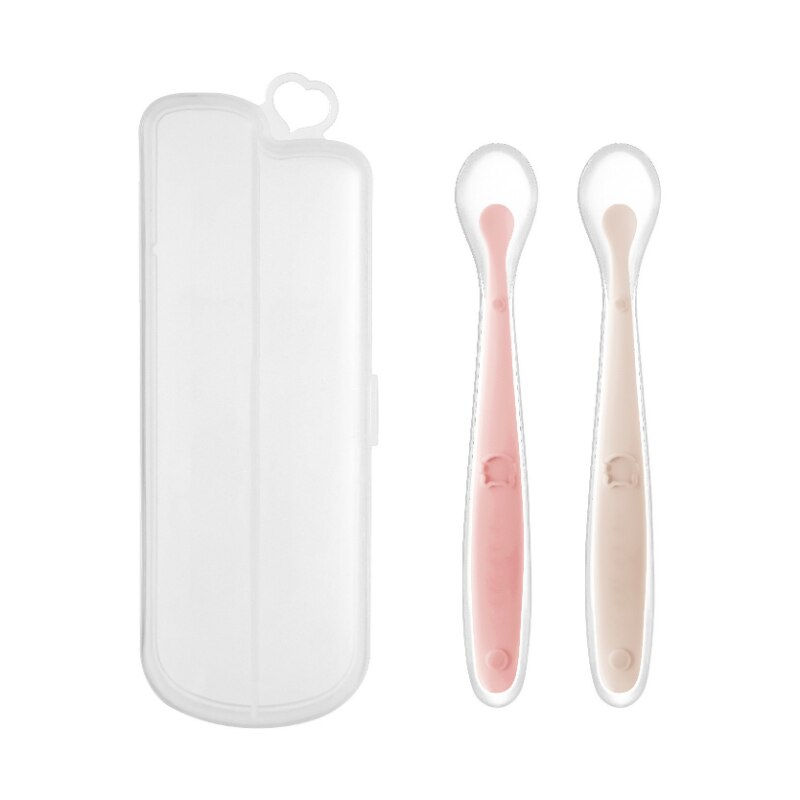 Thumbnail: Baby Soft Silicone Spoon Candy Color Infant Complementary Food Feeding Training