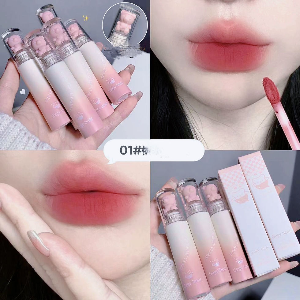 Thumbnail: 2023 Bear Velvet Lipstick Cute Lip Glaze Girl Pure Desire Casual Look Chestnut 