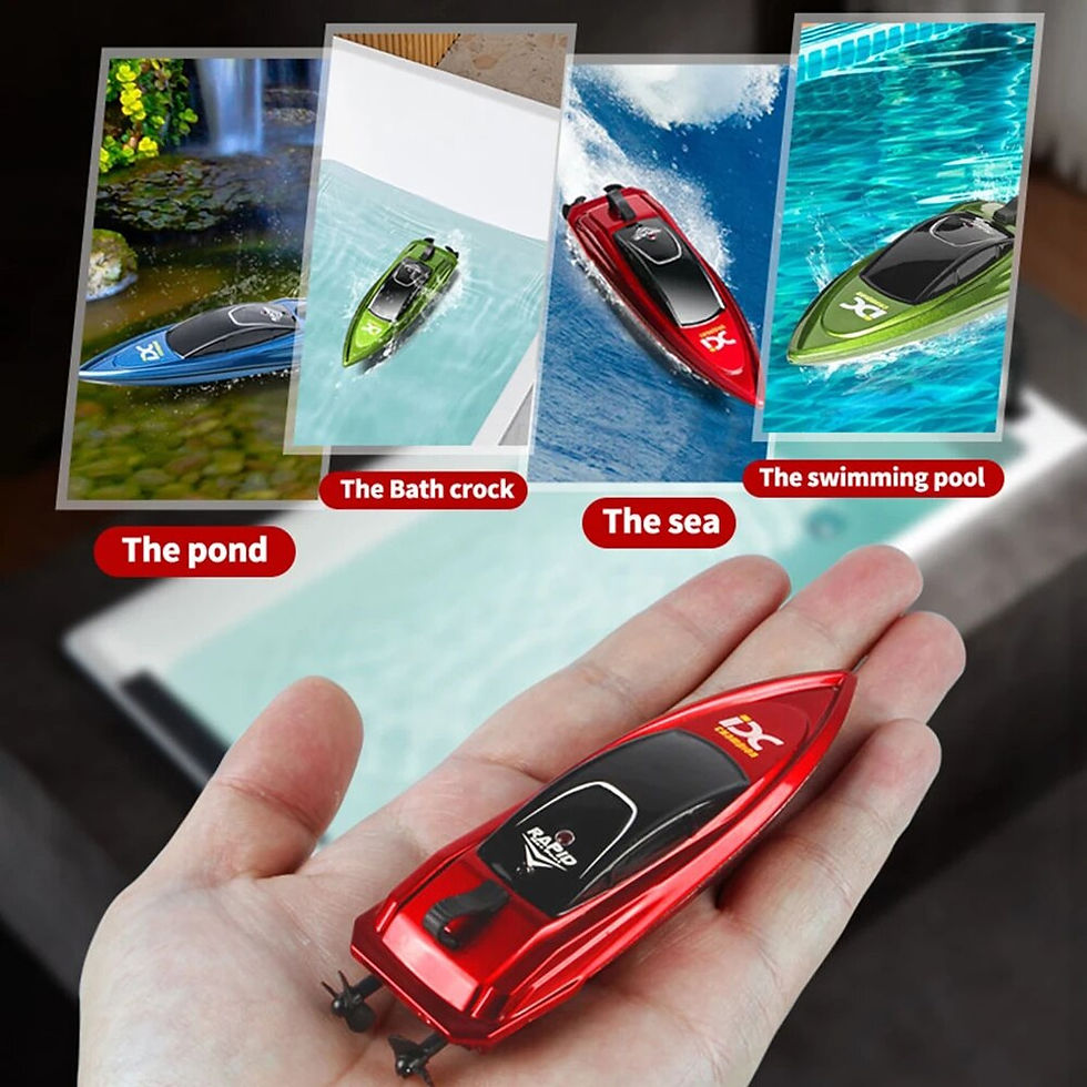 Thumbnail: Mini RC Boat 5km/h Radio Remote Controlled High Speed Ship Palm Boat Electric S
