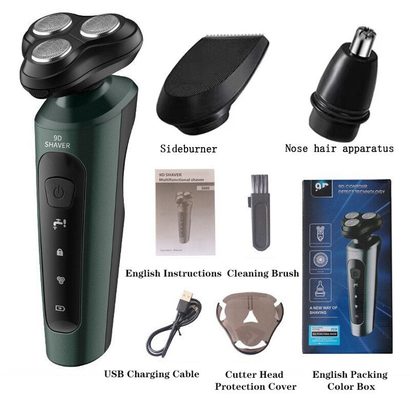Thumbnail: Electric Razor For Men Intelligent Wet Dry Beard Shaving Trimmer Razor Shaver E