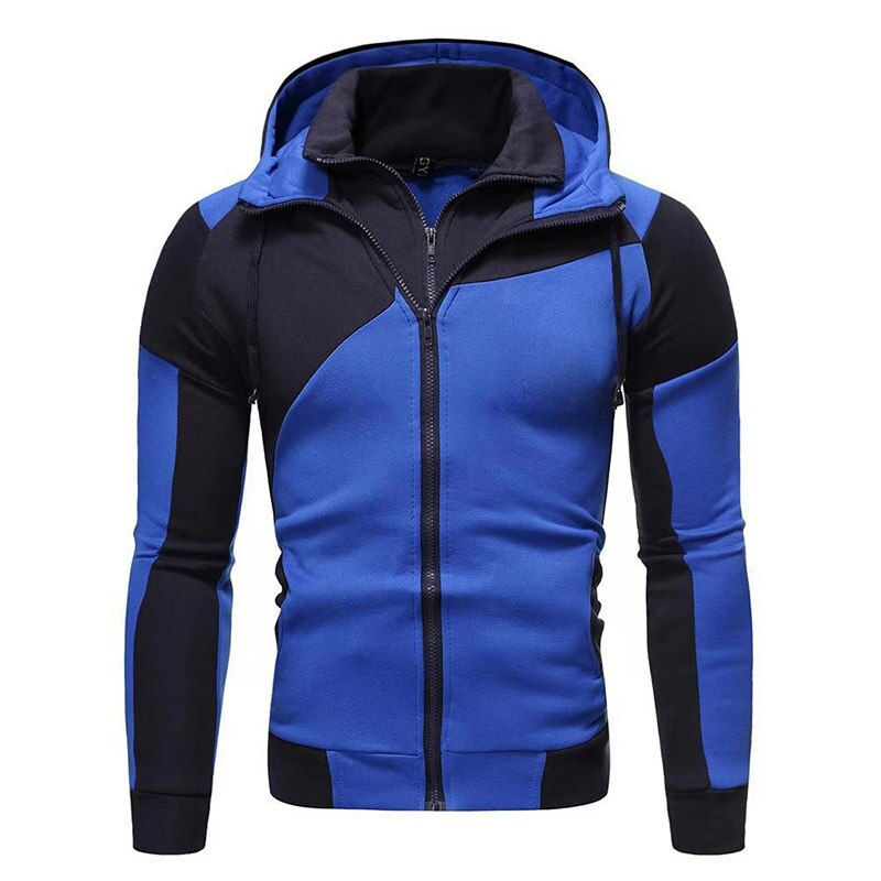Thumbnail: Men Tracksuits Set Spring Autumn Long Sleeve Hoodie Zipper Jogging Trouser Patc