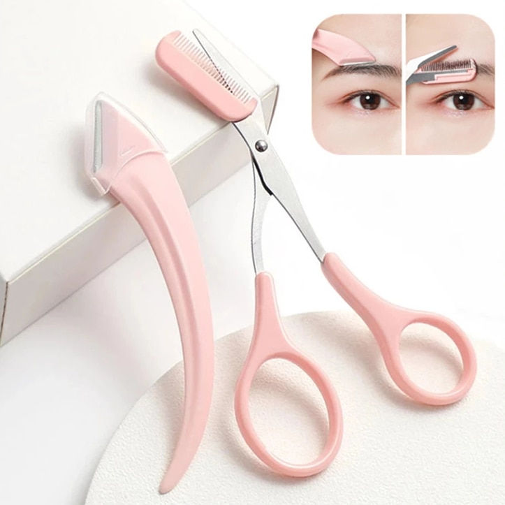 Thumbnail: Eyebrow Trimming Knife Eyebrow Face Razor For Women Professional Eyebrow Scisso
