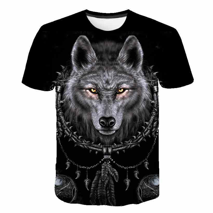 Thumbnail: Wolf T Shirt Cartoon Casual Baby Kids Boys Girls Children Short Sleeve Summer C